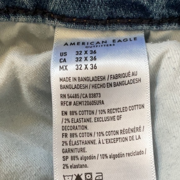 American Eagle Outfitters Blue Straight Jeans Medium Wash - Picture 10 of 12